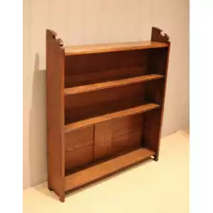 Antikes Edwardianisches Eichen-Bücherregal – Kompakt & Zeitlos