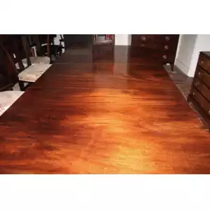 Edler Regency-Stil Mahagoni-Esstisch mit zwei Säulen & Einlegeplatte – Platz für 8–10 Personen (ca. 1920)