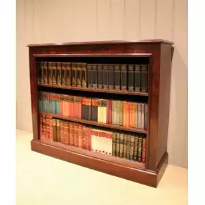 Großes offenes Mahagoni-Bücherregal mit verstellbaren Regalböden (ca. 1900)