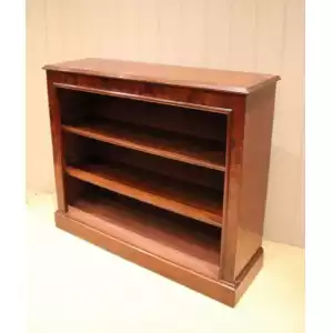 Großes offenes Mahagoni-Bücherregal mit verstellbaren Regalböden (ca. 1900)