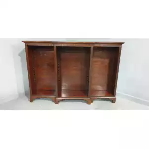 Exquisites Edwardianisches Mahagoni-Bücherregal im Breakfront-Design – Verstellbare Regalböden & Eleganz (ca. 1900)