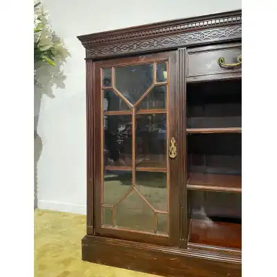 Antikes Mahagoni-Sideboard mit Bücherregal – 19. Jahrhundert