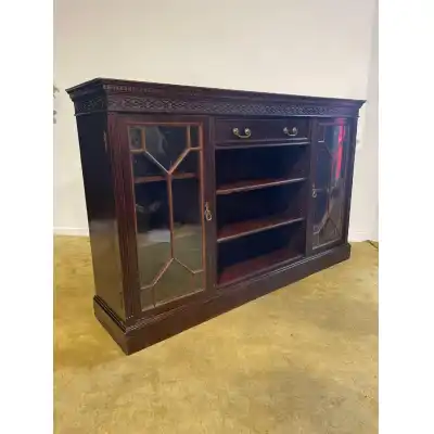 Antikes Mahagoni-Sideboard mit Bücherregal – 19. Jahrhundert