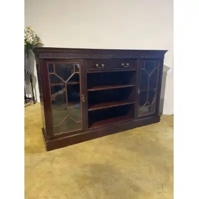 Antikes Mahagoni-Sideboard mit Bücherregal – 19. Jahrhundert