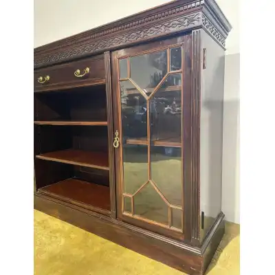 Antikes Mahagoni-Sideboard mit Bücherregal – 19. Jahrhundert