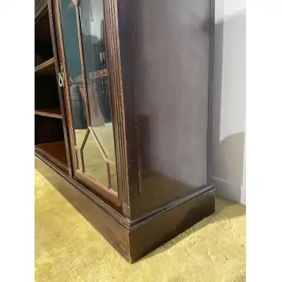 Antikes Mahagoni-Sideboard mit Bücherregal – 19. Jahrhundert