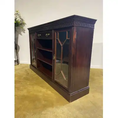 Antikes Mahagoni-Sideboard mit Bücherregal – 19. Jahrhundert