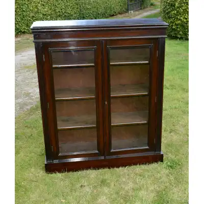 Edwardianisches Eichen-Bücherregal mit verglasten Türen – Zeitlos & Funktional, ca. 1900