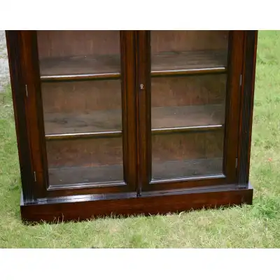 Edwardianisches Eichen-Bücherregal mit verglasten Türen – Zeitlos & Funktional, ca. 1900