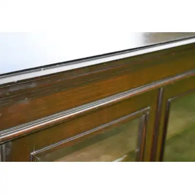 Edwardianisches Eichen-Bücherregal mit verglasten Türen – Zeitlos & Funktional, ca. 1900