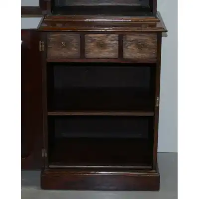 Exquisites Paar viktorianische Mahagoni-Bibliotheksschränke mit Astralverglasung, ca. 1880