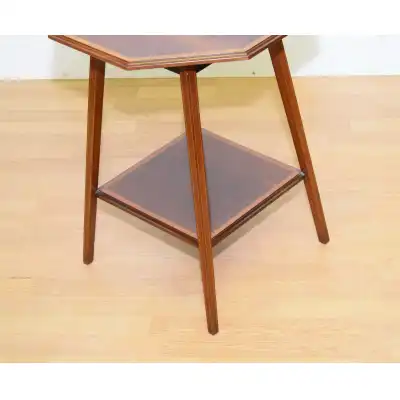 Edwardianischer Beistelltisch aus Mahagoni mit Intarsien