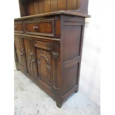 Antiker Sideboard aus Eichen Tellerschrank  Dresser