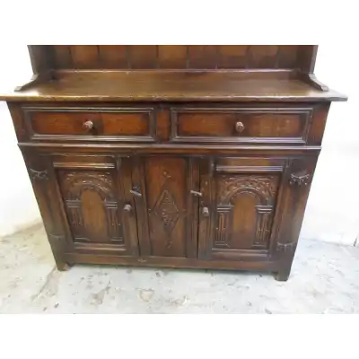 Antiker Sideboard aus Eichen Tellerschrank  Dresser