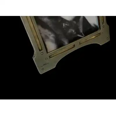 Edles Paar antiker Fotorahmen aus den 1920er Jahren – Versilbertes EPNS & Perlmutt-Dekor