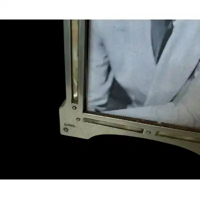 Edles Paar antiker Fotorahmen aus den 1920er Jahren – Versilbertes EPNS & Perlmutt-Dekor