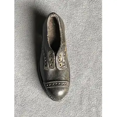 Seltene Miniatur-Lederschnürschuh aus England (ca. 1900-1925) – Handgefertigtes Sammlerstück