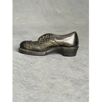 Seltene Miniatur-Lederschnürschuh aus England (ca. 1900-1925) – Handgefertigtes Sammlerstück