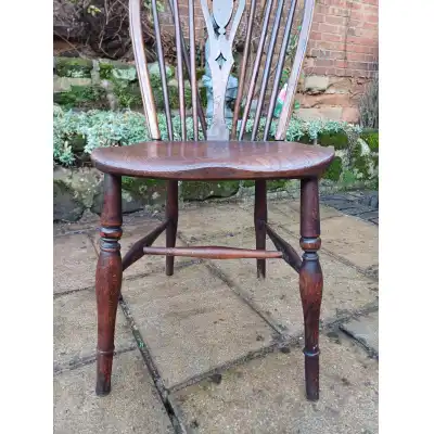 Antiker Esche und Ulme Stuhl