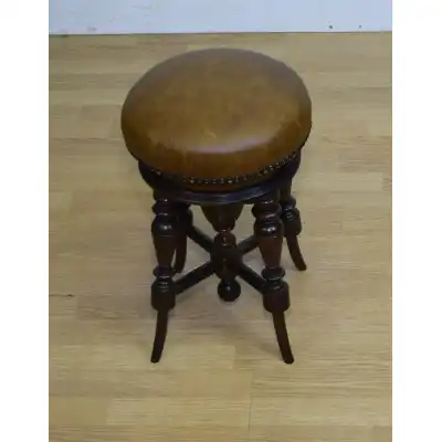 Viktorianischer Klavier- oder Schminktischhocker 