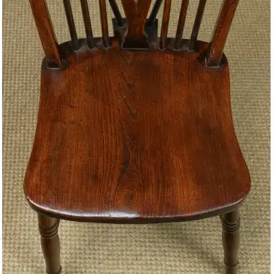 Set aus 10 viktorianischen Windsor-Stühlen 