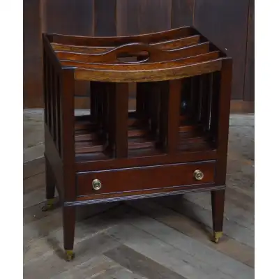 Antiker Edwardianischer Mahagoni Zeitschriftenständer - Canterbury 