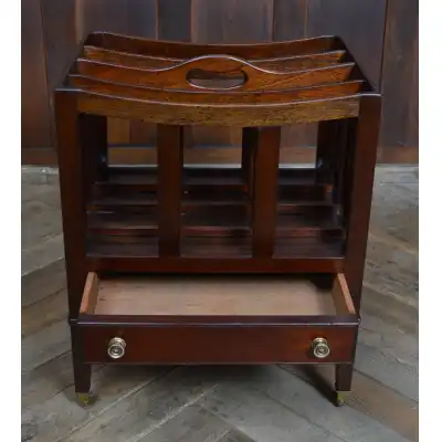 Antiker Edwardianischer Mahagoni Zeitschriftenständer - Canterbury 