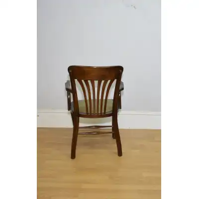 Antiker Edwardianischer Schreibtischstuhl aus Buchen- und Birkenholz