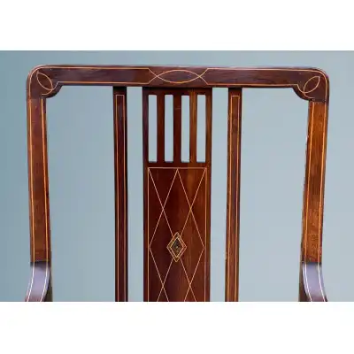 Antiker Edwardianischer Mahagoni-Armstuhl