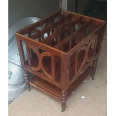 Antiker Mahagoni Zeitschriftenständer - Canterbury