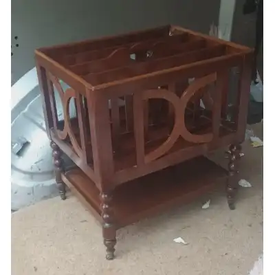 Antiker Mahagoni Zeitschriftenständer - Canterbury