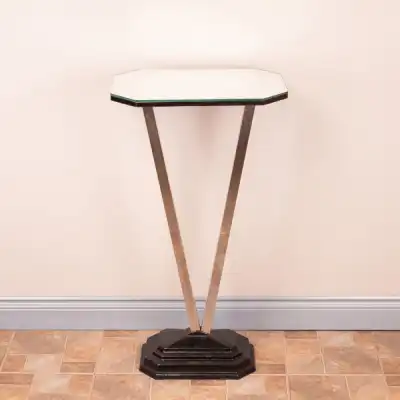 Art-Déco Beistelltisch mit Spiegelplatte