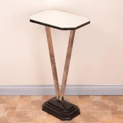Art-Déco Beistelltisch mit Spiegelplatte