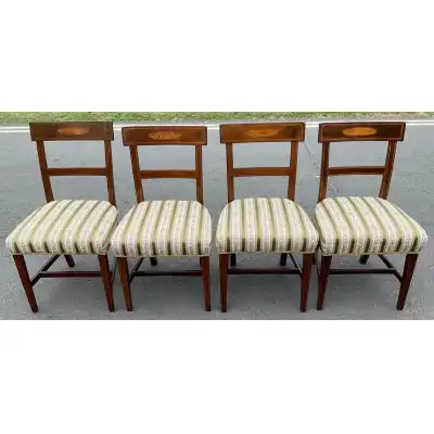 Set aus vier georgianischen Mahagoni-Esszimmerstühlen – ca. 1800