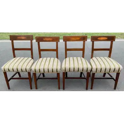 Set aus vier georgianischen Mahagoni-Esszimmerstühlen – ca. 1800