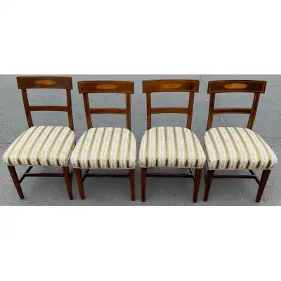 Set aus vier georgianischen Mahagoni-Esszimmerstühlen – ca. 1800