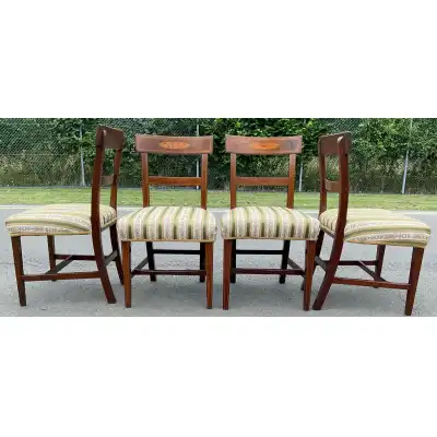 Set aus vier georgianischen Mahagoni-Esszimmerstühlen – ca. 1800