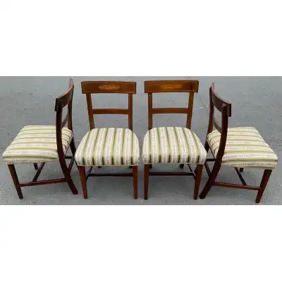 Set aus vier georgianischen Mahagoni-Esszimmerstühlen – ca. 1800