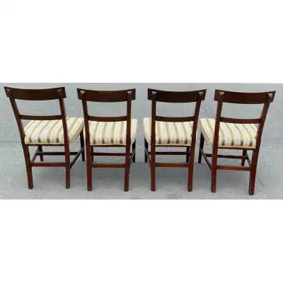 Set aus vier georgianischen Mahagoni-Esszimmerstühlen – ca. 1800