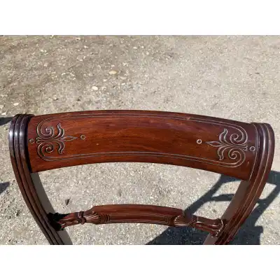 Set aus vier hochwertigen Regency-Mahagoni-Esszimmerstühlen