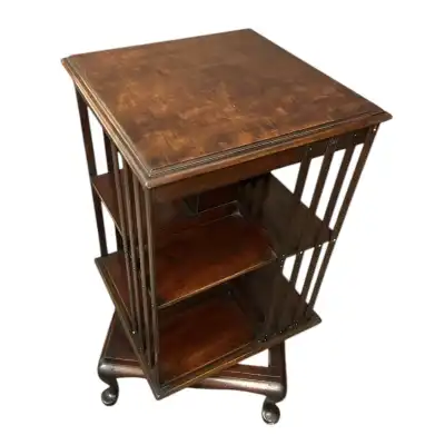 Mahagoni Drehbares Bücherregal aus der viktorianischen Epoche