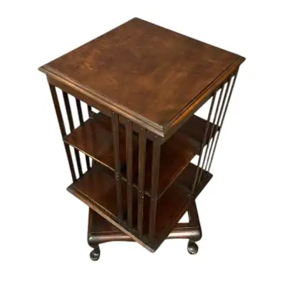 Mahagoni Drehbares Bücherregal aus der viktorianischen Epoche