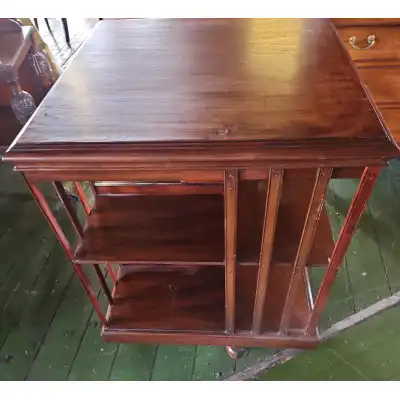 Drehbares Bücherregal aus Mahagoni – Edwardianisches Design
