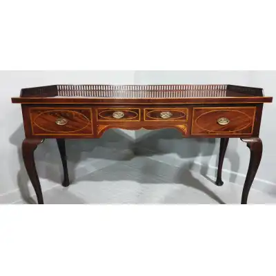 Irisches Mahagoni-Buffet oder Sideboard mit Intarsien – Antik, ca. 1900