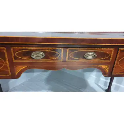 Irisches Mahagoni-Buffet oder Sideboard mit Intarsien – Antik, ca. 1900