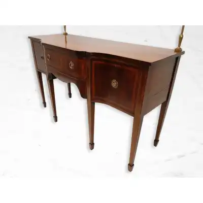 Sheraton Revival Edwardianisches Sideboard mit Intarsien – Antik