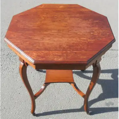 Edwardianischer Mahagoni-Achtecktisch – Antik, ca. 1900
