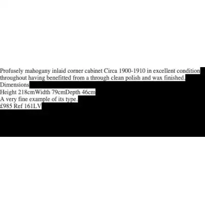 Edwardianische Mahagoni-Eckvitrine mit Intarsien & Unterschrank – Antik, ca. 1900-1910