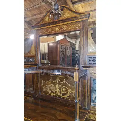 Spätvictorianisches Palisander-Sideboard mit Intarsien – Antik, ca. 1890