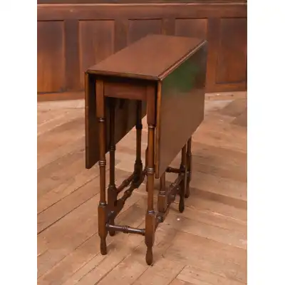 Edwardianischer Mahagoni-Klapptisch mit gedrechselten Beinen – Antik, ca. 1900